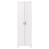 Storage Cabinet with Two Doors for Bathroom, Office, Adjustable Shelf, MDF Board, White - 3 of 4
