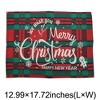 Unique Bargains Christmas Place Mats Linen Red Green White 13"x17.7" 2Pcs - 3 of 4