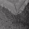 Gracie Mills Stephens Solid Plush Faux Fur Throw Blanket - Throw - Grey - 4 of 4