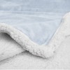 PAVILIA Premium Faux Shearling Fleece Throw Blanket for Bed, Reversible Warm Blanket for Couch Sofa - 3 of 4