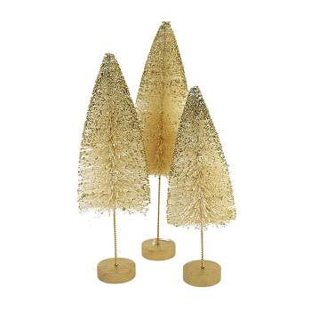 Christmas Opal Gold Glow Bottle Brush Bethany Lowe Designs, Inc.  -  Decorative Figurines