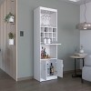 FURNIinspire Utility Storage Cabinets Tall Bar Cabinet, Storage Cabinet, Liquor Cabinet With Bottle Cubbies, Pull Out Tray, White, 13.3"*20"*71.1" - 2 of 4