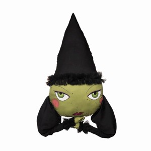 Gallerie II Resting Witch Face Zombinaland Halloween Decorative Soft Figurine Pillow - 1 of 4