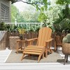 WestinTrends Malibu HDPE Outdoor Patio Folding Poly Adirondack Chair with Ottoman and Side Table (3-Piece) - 2 of 4