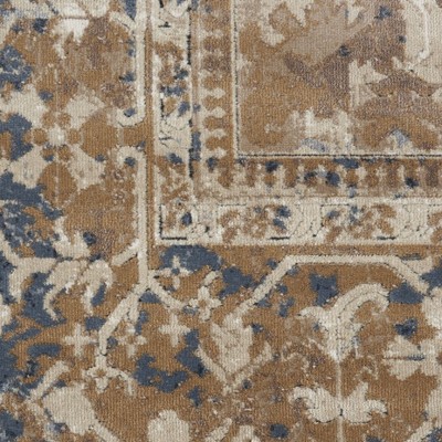 Ivory Malta 47"x67" Stain-Resistant Synthetic Area Rug