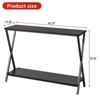 Console Sofa Tables, Narrow Entrance Sofa Table with Shelves, 2-Tier Industrial Entryway Table for Living Room, Foyer, Hallway, Behind Couch, Office - 3 of 4