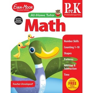 Math Skills, Preschool Workbook - (At-Home Tutor) by  Evan-Moor Educational Publishers (Paperback) - 1 of 1