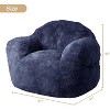 Plush Bean Bag Lounge Chair with Armrests – Foam-Filled Sofa for Adults & Kids, Floor Seating for Living Room - 3 of 4