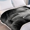 Boersma Elephant Plush Throw Blanket for Kids, Ultra Soft Fleece Blanket, Grey & Black Elephant Design - 4 of 4