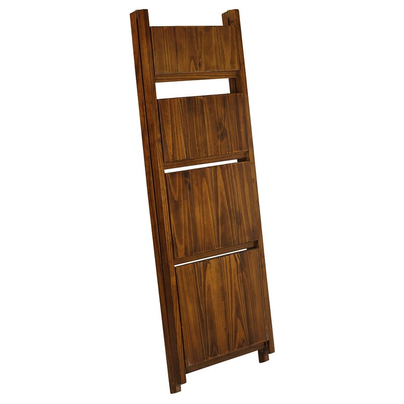 60" Folding Slatted Bookcase-4 Shelf, 4 of 8