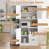 Celebalcony 60.4" Kitchen Pantry Cabinet ,kitchen storage with Microwave Stand - 2 of 4
