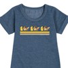 - Pokémon - Pikachu Eevee Retro Stripe Graphic Short Sleeve Fleece Dress - 2 of 4