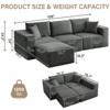 108" Modular L Shaped Cloud Sectional Sofa with Deep Seat, Oversized Sectional Couches, Upholstered Convertible Sponge Compression Sleeper Sofas - 2 of 4