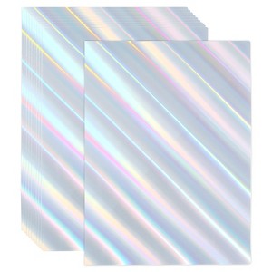 Unique Bargains Scrapbook Poster DIY Crafts Metallic Mirror Holographic Cardstock - 1 of 4
