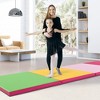 Costway 10' x 4' x 2" 4-Panel Folding Exercise Mat with Carrying Handles for Gym Yoga Black/Blue/Navy/Colorful/Pink&Blue/Pink/Light Pink/Navy - 4 of 4