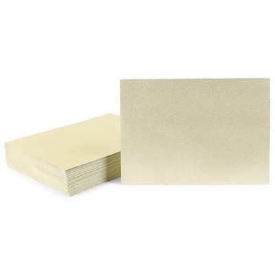 Pipilo Press 50 Pack Gold Glitter Self Adhesive A7 Invitation Letter Envelopes Bulk for Wedding (5 x 7 in)