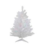 Northlight 3' Pre-Lit LED Snow White Artificial Christmas Tree, Multi Lights
