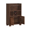 Wine Bar Cabinet With Wine Rack & Glass Holder, X-shaped Design Farmhouse Coffee Bar Cabinet, Sideboard Buffet Cabinet - 4 of 4