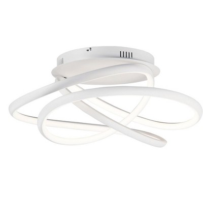 ET2 Lighting Twisted 1 - Light Flush Mount in  Matte White