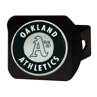 MLB Oakland Athletics Chrome Metal Hitch Cover - Black