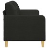 vidaXL Modern 3-Seater Sofa in Black Fabric, 70.9" Wide for Comfortable Seating, Ideal for Living Room, Lounge or Office Space - 3 of 4