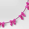 Christmas Velvet Bow Garland Pink - Wondershop™ - 3 of 3