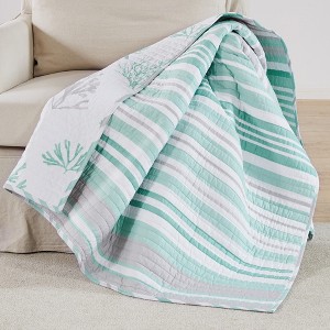Truro Spa Stripe Quilted Throw - Levtex Home - Levtex Home - 1 of 4