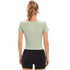 Workout Crop Tops for Women Slim-Fit Athletic Long Sleeve/Short Sleeve Tee Gym Running Yoga Casual Tight Shirts XS-XL - 3 of 4