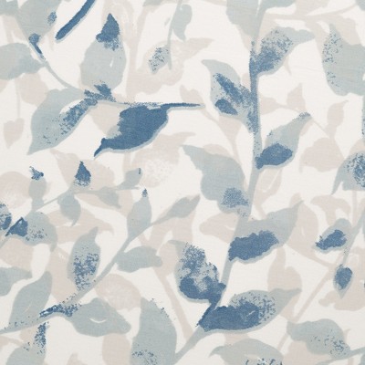 Queen Blue Botanical Organic Cotton Satin Sheet Set