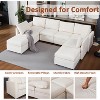 Modular Sectional Sleeper Sofa with Storage Seats, Convertible Sofa for Living Room - 3 of 4