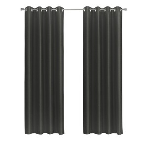 Thermaplus 100% Polyester Glacier Balance Temperature Solid Faux Silk Blackout Grommet Curtain Panel - 1 of 4