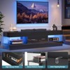 Bestier Black High Gloss TV Stand for TV up to 65" LED Television Entertainment Center Modern TV Cabinet with Storage Drawers - 3 of 4
