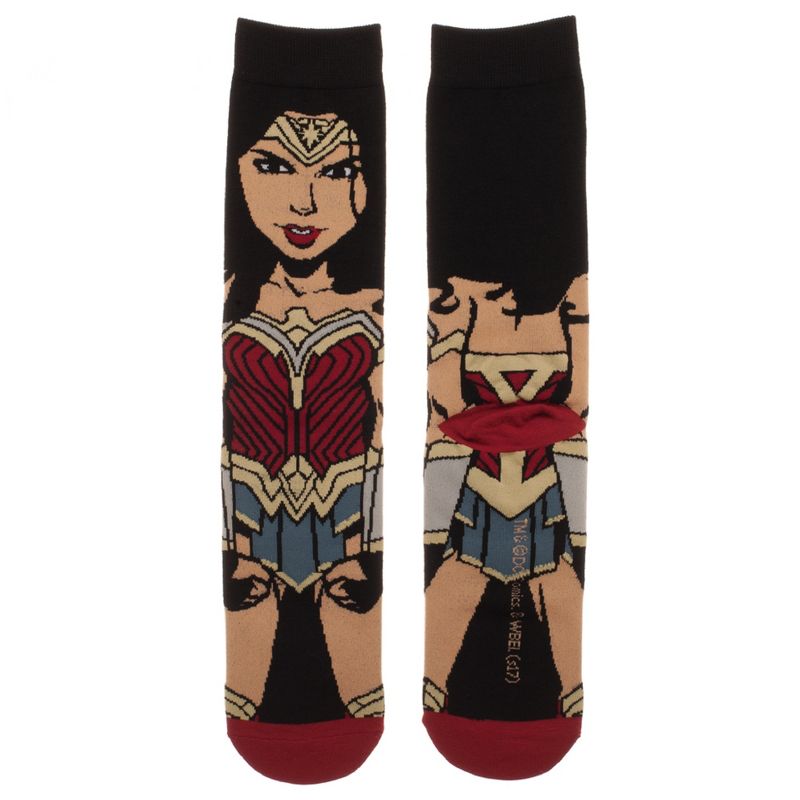 DC Comics Justice League Wonder Woman 360 Crew Socks, 2 of 3