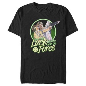 Men's Star Wars Luke St. Patrick's Day Who Needs Luck When You Have The Force T-Shirt - 1 of 4