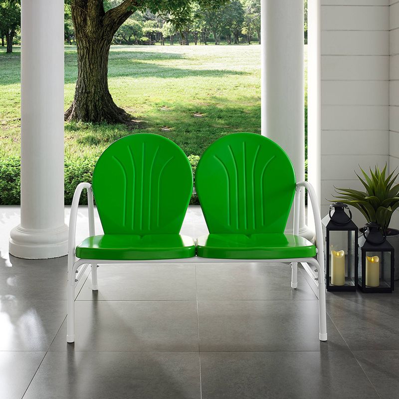 Griffith Outdoor Loveseat - Kelly Green - Crosley, 4 of 11