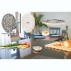 Nat & Jules Geometric Black and White 6 x 4 Ceramic Oval Countertop Spoon Rest - 2 of 4