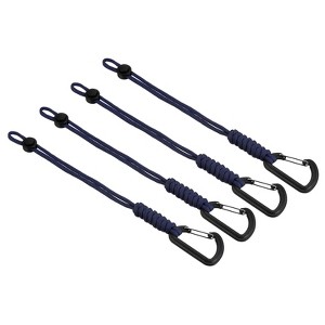 Unique Bargains Braided Wrist Polyester Keychain Badge Lanyard with Snap Hook 4 Pcs - 1 of 4