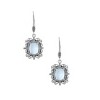 Designs by Gioelli Sterling Silver Opal And Blue Diamond Leverback Earrings - 3 of 3