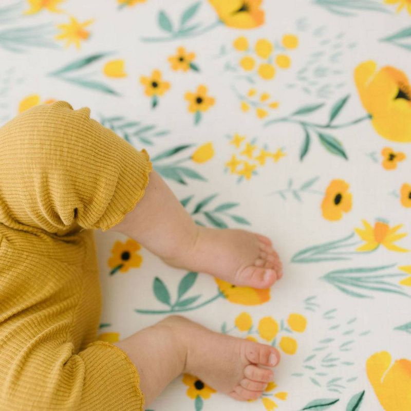 Clementine Kids Buttercup Blossom Crib Sheet, 3 of 4