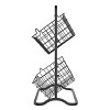 Oceanstar 2-Tier Storage Kitchen Wire Basket Stand, Black - 2 of 4