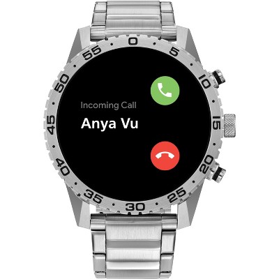 Citizen 45mm Silver Stainless Steel Digital Smartwatch with GPS and Alexa