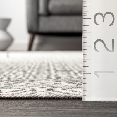 Sleek Gray Abstract Rectangular Easy-Care Rug