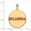Black Bow Jewelry 14k Yellow Gold Plated Sterling Silver Oklahoma Sooners NCAA Extra Large Pendant - 2 of 3