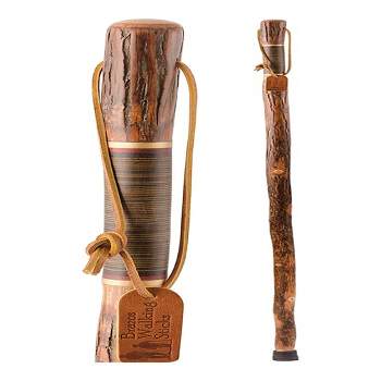 Brazos Free form Iron Bamboo Walking Stick, For Men and Women, Lightweight,  Handcrafted in the USA, 48 inches, Natural