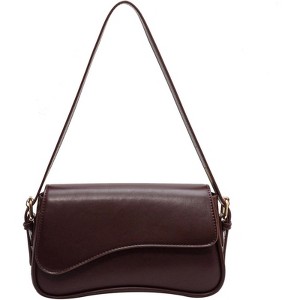 BEAFUP Shoulder Bag for Women Y2K Trendy Purse Vegan Leather Hobo Handbags Clutch Saddle Bag with 2 Removable Strap - 1 of 4