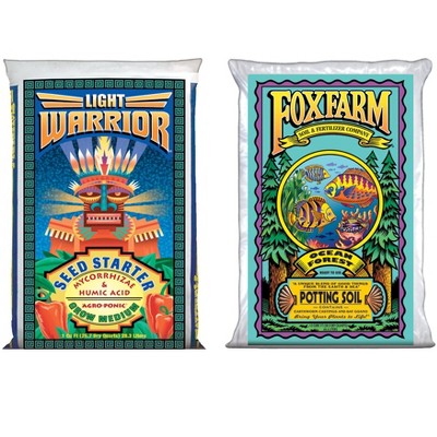 FoxFarm FX14023+FX14000 Light Warrior Seed Germinator & Ocean Forest Plant Soil