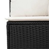 vidaXL 12 Piece Patio Sofa Set with Cushions Black and Cream Poly Rattan - Without Table - 4 of 4
