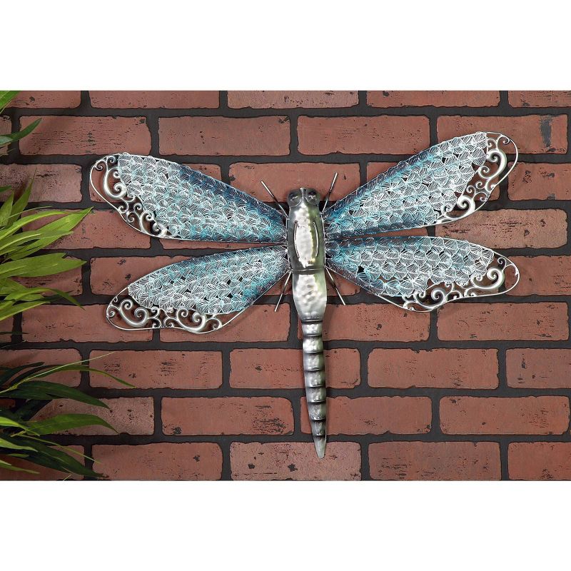 Eclectic Metal Dragonfly Wall Decor Turquoise - Olivia &#38; May, 2 of 7