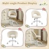 Karl Home |24 W Light yellow Swivel Upholstered Cotton and Linen Office Chair - 3 of 4