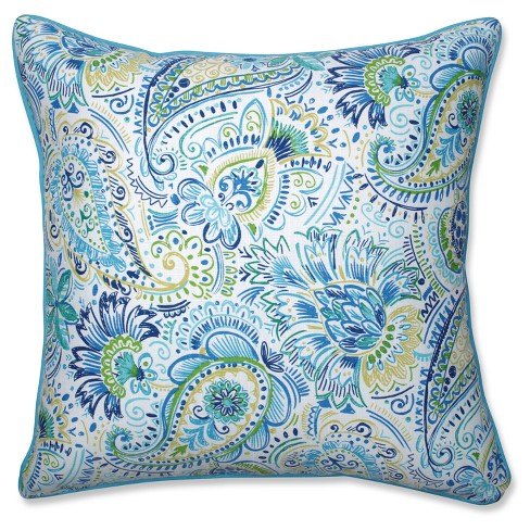 Outdoor/indoor Gilford Blue Floor Pillow - Pillow Perfect : Target